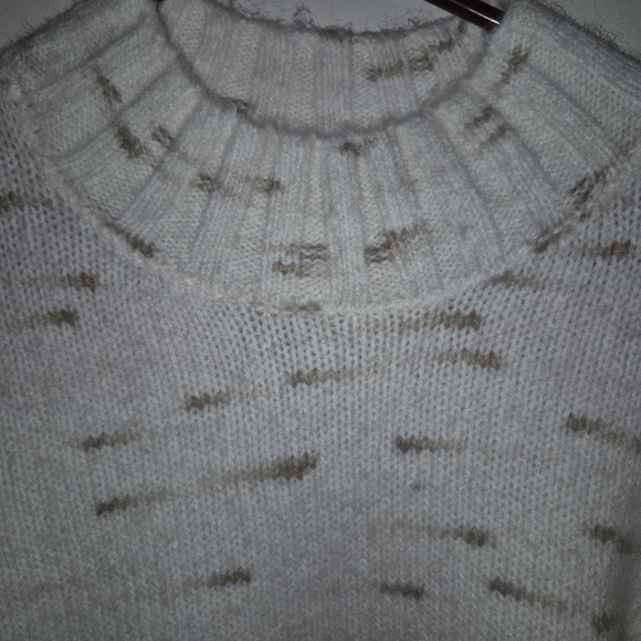 Loft White/Tan Spacedye Sweater Sx.L NWT - Picture 4 of 8